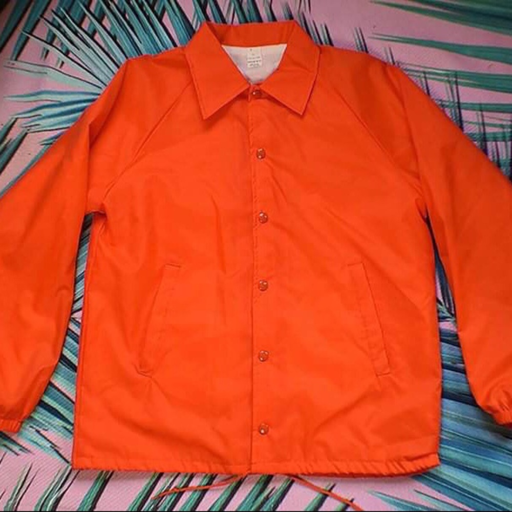 Neon Orange Windbreaker